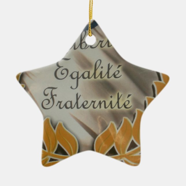 Create Your Own Liberty Equality Fraternity Ceramic Tree Decoration (Front)