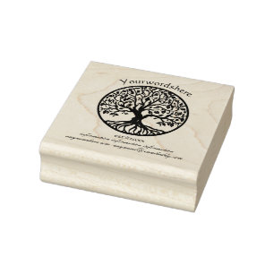 Create Your Own Life Tree Emblem Rubber Stamp