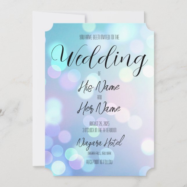 Create Your Own Light Bokeh Background Invitation (Front)