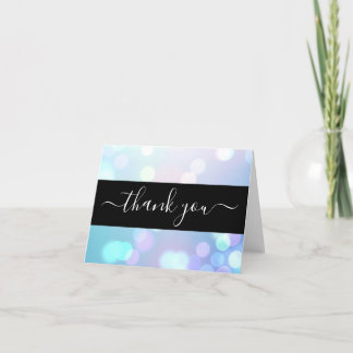 Create Your Own Light Subtle Bokeh Thank You Card