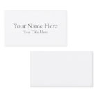 Create Your Own Light White Matte Business Cards