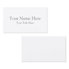 Create Your Own Light White Matte Business Cards