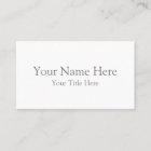 Create Your Own Light White Matte Business Cards