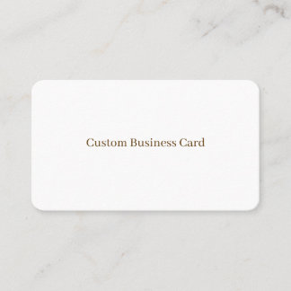 Create Your Own Light White Matte Rounded Business Card
