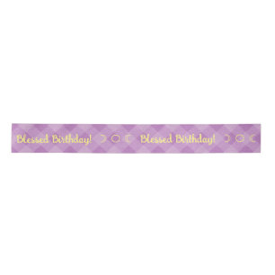 Create Your Own Lilac Purple Gingham Satin Ribbon