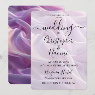 Create Your Own Lilac Purple Silk Invitation