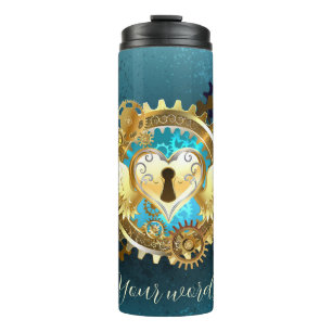 Create Your Own Locked Clockwork Winged Heart Thermal Tumbler
