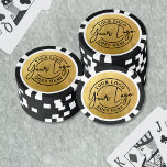 Create Your Own Logo Gold Poker Chips<br><div class="desc">Personalised Company Logo Poker Chips. These custom poker chips let you showcase your company logo or design on a faux metallic gold background on both sides, adding a luxurious and striking look. Each side features a circular layout with your uploaded image or logo, creating a bold and eye-catching effect. Perfect...</div>