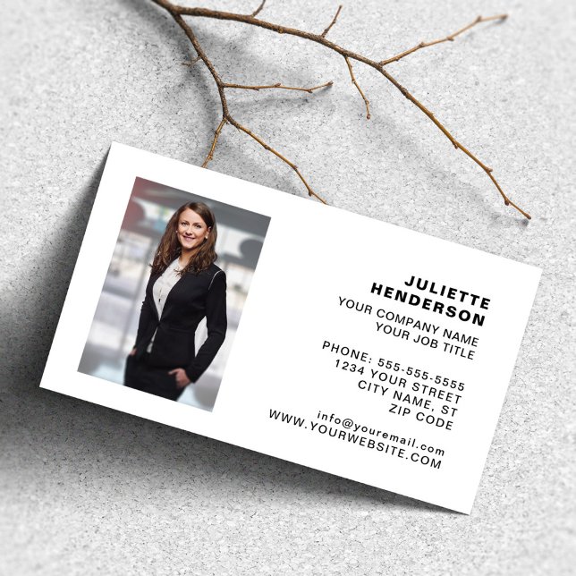 Create Your Own Logo Photo QR Modern Elegant Business Card (Creator Uploaded)