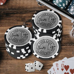 Create Your Own Logo Poker Chips<br><div class="desc">Personalised Company Logo Poker Chips. These custom poker chips let you showcase your company logo or design on a faux metallic silver background on both sides, creating a sleek black and white look. Each side features a circular layout with your uploaded image or logo, giving the design a bold and...</div>