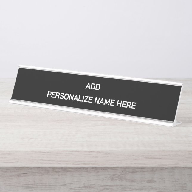 Create Your Own Long Desk Name Plate (Front)