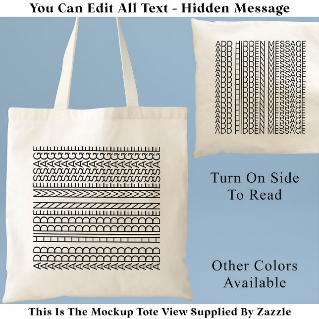 Create Your Own Long Hidden Message 148B Novelty Tote Bag (Creator Uploaded)