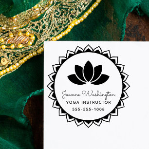 Create Your Own Lotus Flower Yoga Rubber Stamp