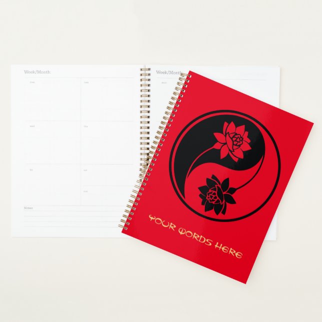 Create Your Own Lotus Yin Yang Symbol Planner (Display)