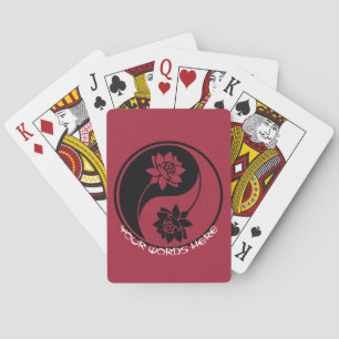 Create Your Own Lotus Yin Yang Symbol Playing Cards
