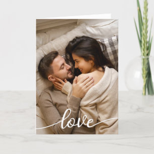 Create Your Own Love Script Romantic Couple Photo Card
