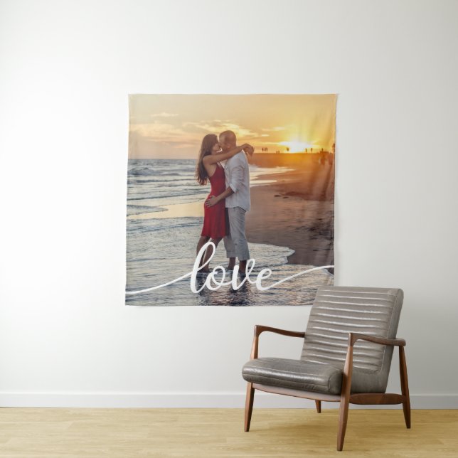 Create Your Own Love Script Romantic Couple Photo Tapestry (In Situ)