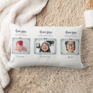 Create Your Own Love You Grandma 3 Photo Cute  Lumbar Cushion