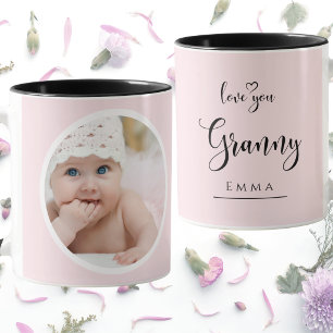 Create Your Own Love You Grannny Photo Cute Pink Mug