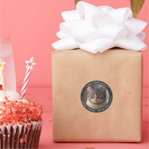 Create your own lovely cat dog return address classic round sticker