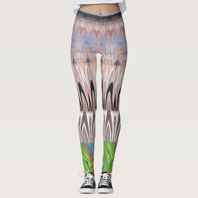 Create your own lovely floral pattern Clothing Leggings (Front)