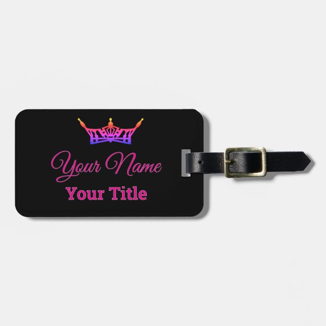 Create your own luggage tag with your name! (Front Horizontal)