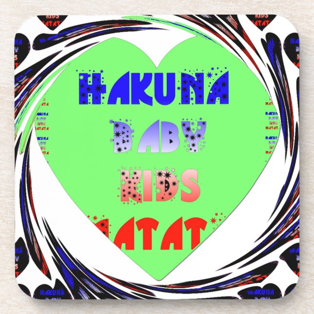 Create Your Own Luminous Hearts Baby Kid Design Coaster (Front)