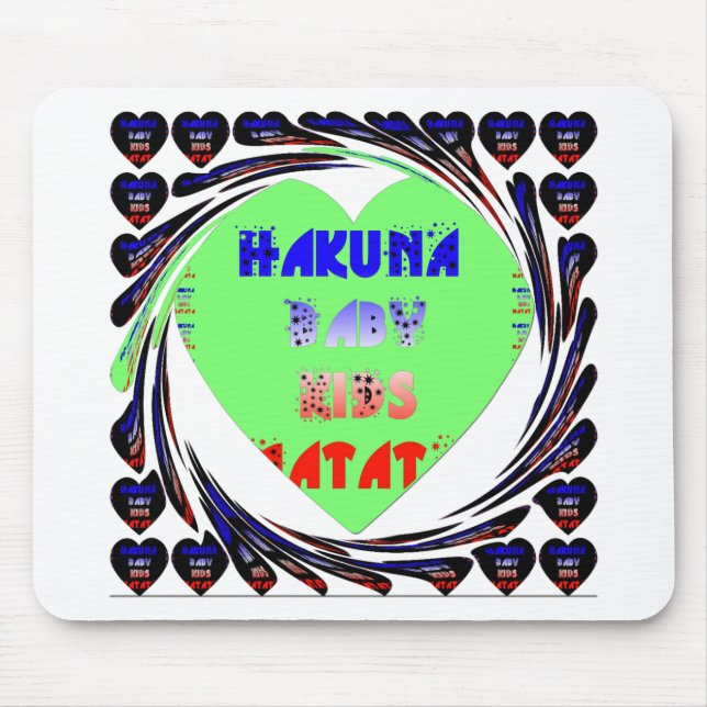 Create Your Own Luminous Hearts Baby Kid Design Mouse Pad (Front)