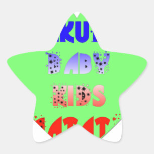 Create Your Own Luminous Hearts Baby Kid Design Star Sticker