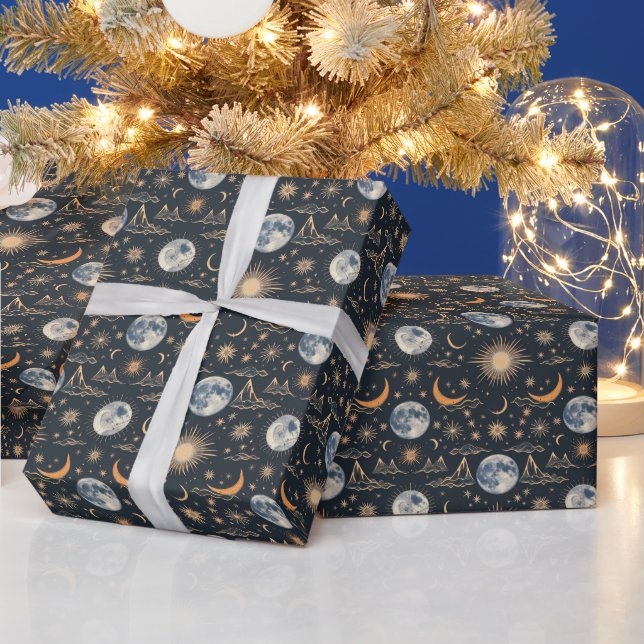 Create Your Own Lunar Cloudscapes Celestial Wrapping Paper (Holidays)