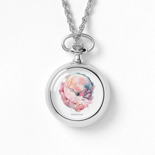 Create Your Own Lunar Love Magic Cloudy Pink Moon Watch (Front)