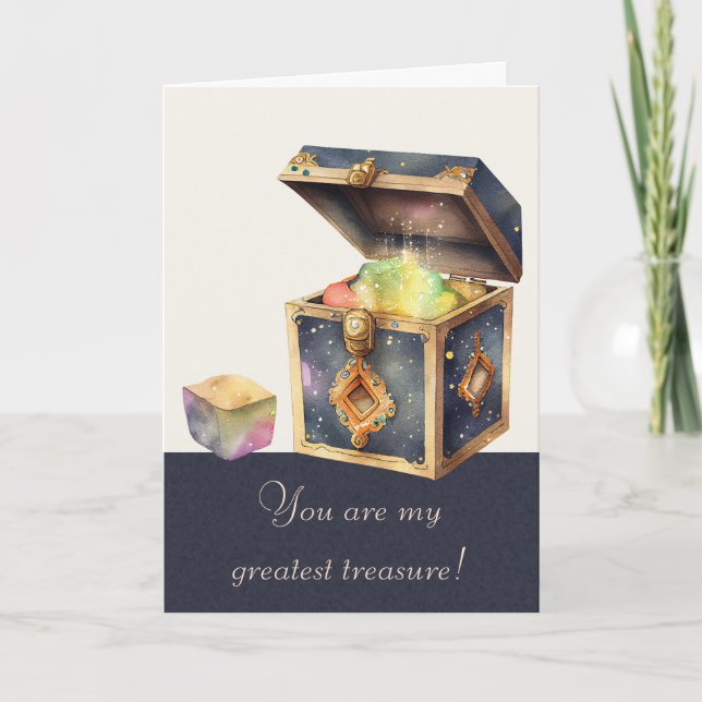 Create Your Own Magic Box & Gem Holiday Card (Front)
