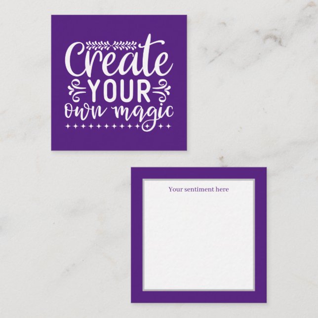Create your own magic inspiration word art card (Front/Back)