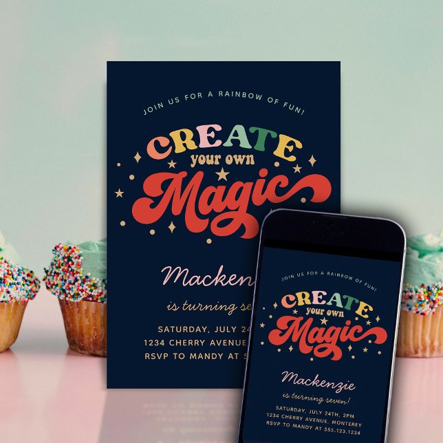 Create Your Own Magic Kids Birthday Invitation (Creator Uploaded)