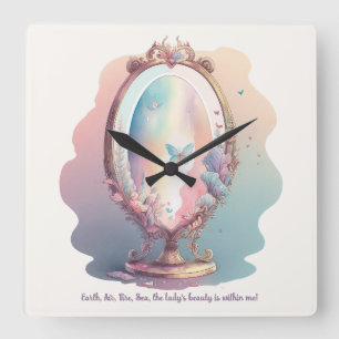 Create Your Own Magic Mirror Square Wall Clock