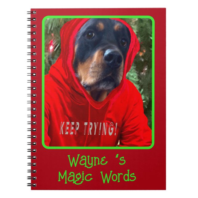 Create Your Own Magic Rottweiler Notebook (Front)