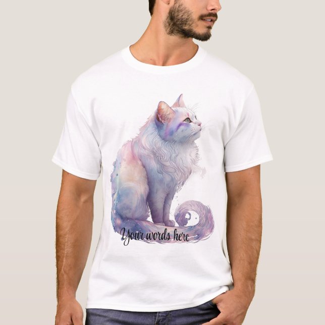 Create Your Own Magic White Cat T-Shirt (Front)