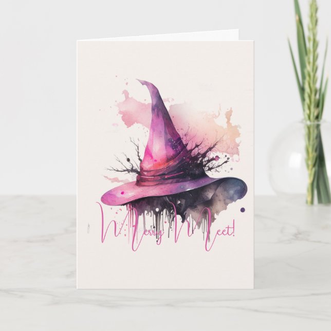 Create Your Own Magic Witch Hat  Card (Front)