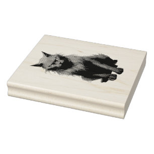 Create Your Own Magical Black Cat Rubber Stamp