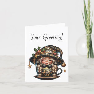 Create Your Own Magical Christmas Gnome Tea Cup Holiday Card