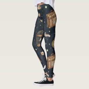 Create Your Own Magical Journey Suitcases Owls Leggings