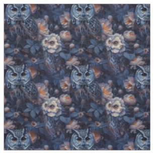 Create Your Own Magical Peonies Owls Fabric