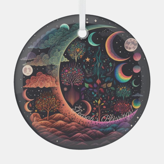 Create Your Own Magical Planetary Paradise Glass Tree Decoration (Front)