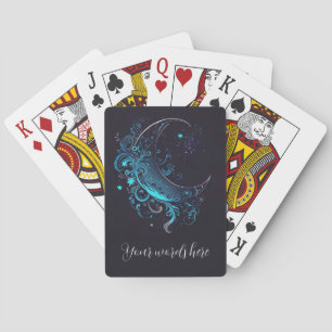 Create Your Own Magical Silver & Blue Moon Playing Cards