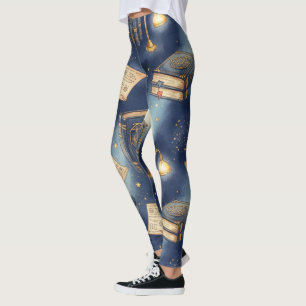 Create Your Own Magical Spell Studies Blue Leggings