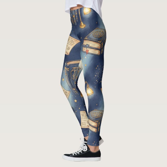 Create Your Own Magical Spell Studies Blue Leggings (Left)