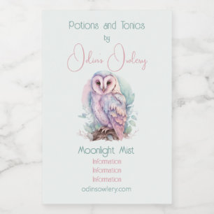 Create Your Own Magical Spring Owl Wine Label