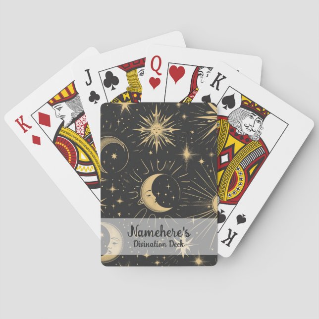 Create Your Own Man in Moon Celestial Playing Cards (Back)