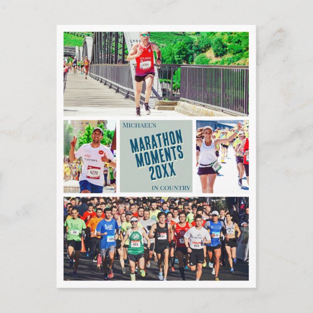 Create your own Marathon running photo Postcard (Front)