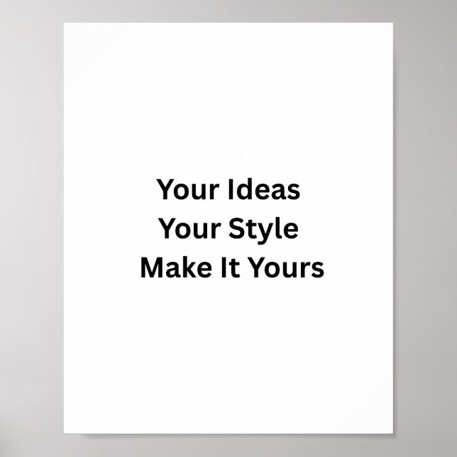 Create Your Own Matte Poster (Front)